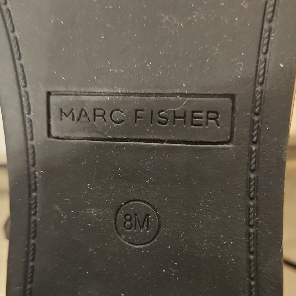 Marc Fisher White and Black Lace-Up Combat Boots - Picture 4 of 4